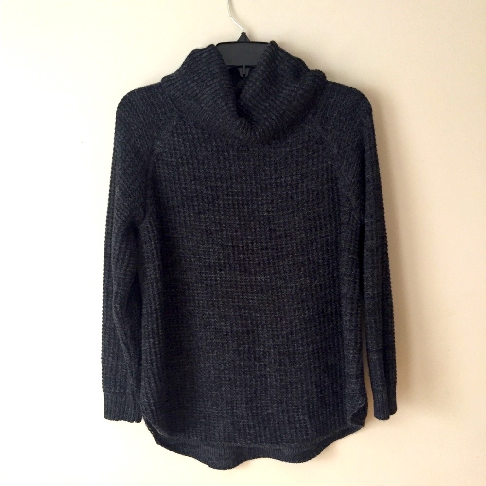 It's Our Time Waffle Knit Cowl Neck Sweater